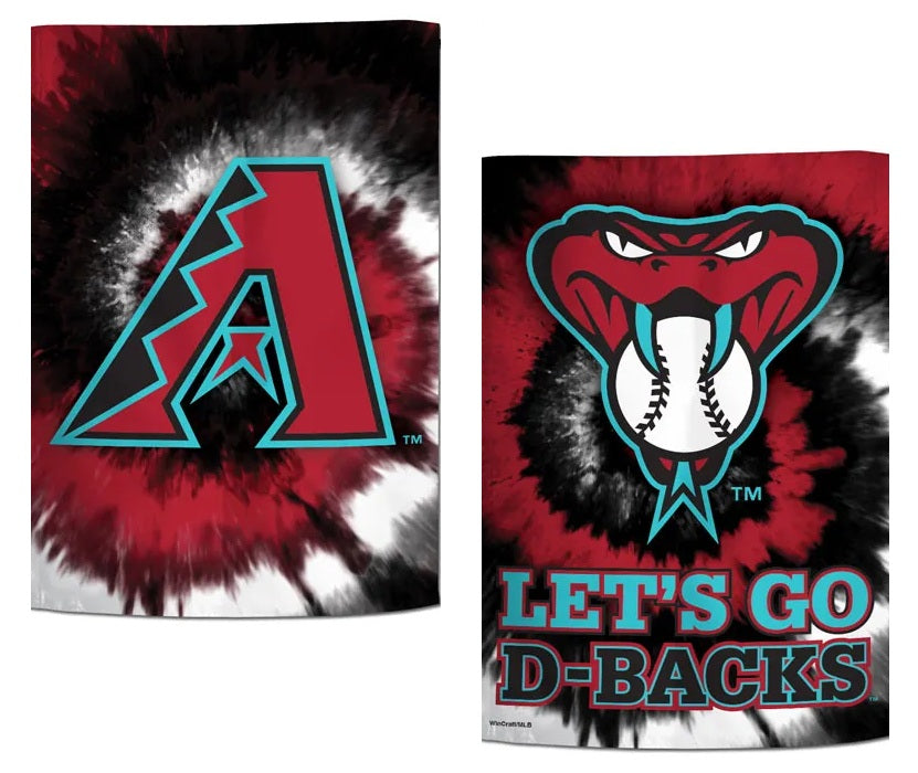 Arizona Diamondbacks Garden Flag 2 Sided Tie Dye heartlandflags