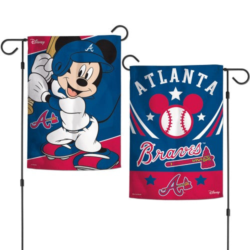 Atlanta Braves Garden Flag 2 Sided Mickey Mouse heartlandflags