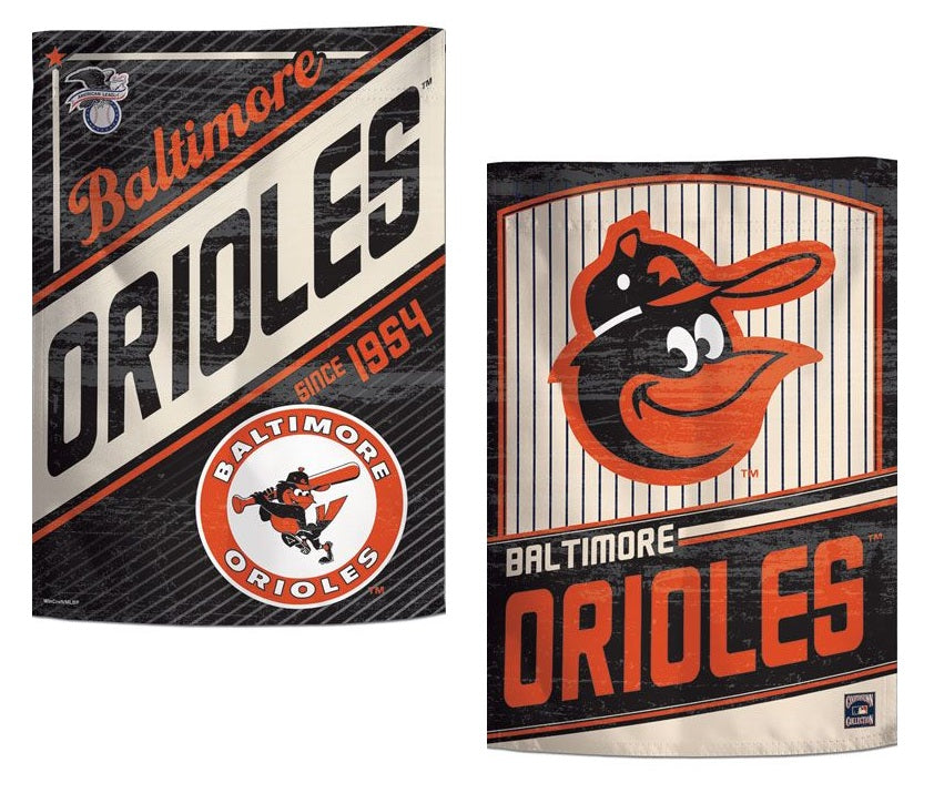Baltimore Orioles Garden Flag 2 Sided Retro Classic Logo heartlandflags
