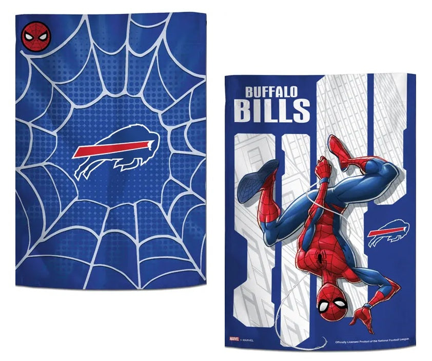 Buffalo Bills Garden Flag 2 Sided Spiderman heartlandflags