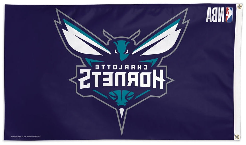 Charlotte Hornets Flag 3x5 Logo Purple heartlandflags
