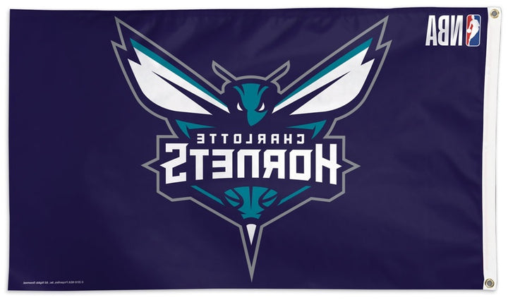 Charlotte Hornets Flag 3x5 Logo Purple heartlandflags