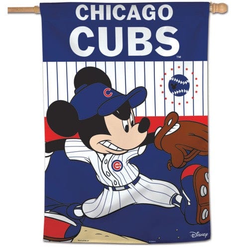 Chicago Cubs Banner Mickey Mouse Flag heartlandflags