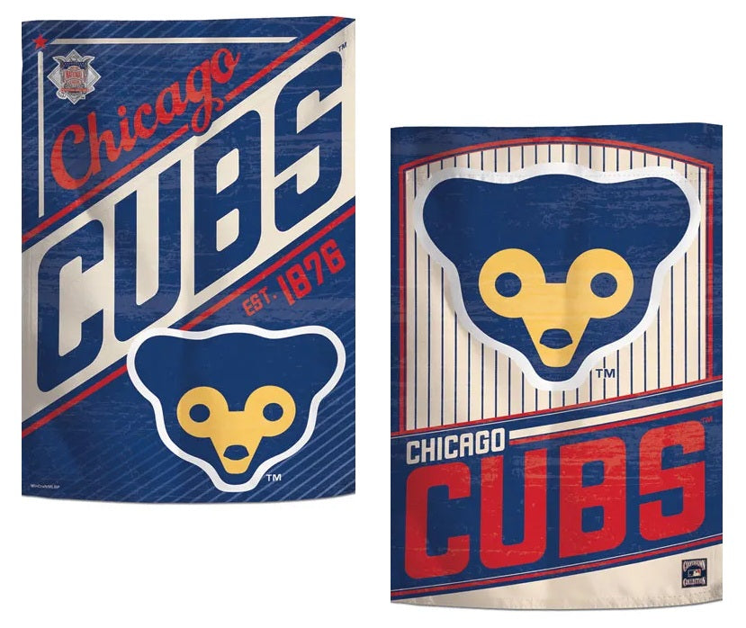 Chicago Cubs Garden Flag 2 Sided Cooperstown Logo heartlandflags