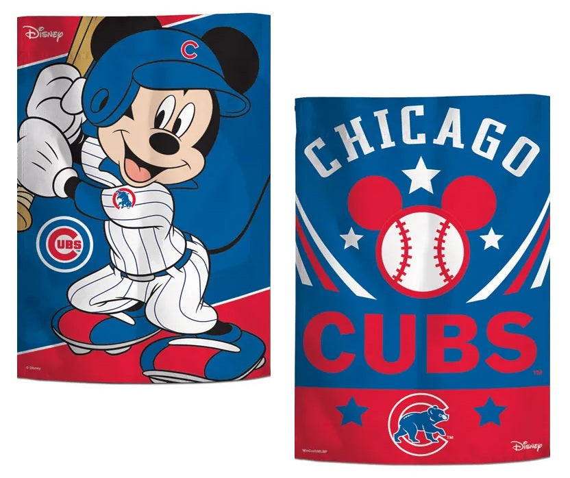 Chicago Cubs Garden Flag 2 Sided Mickey Mouse Disney heartlandflags
