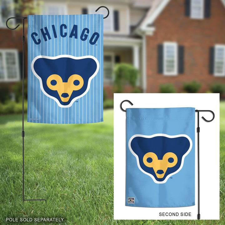 Chicago Cubs Garden Flag 2 Sided Retro Logo heartlandflags