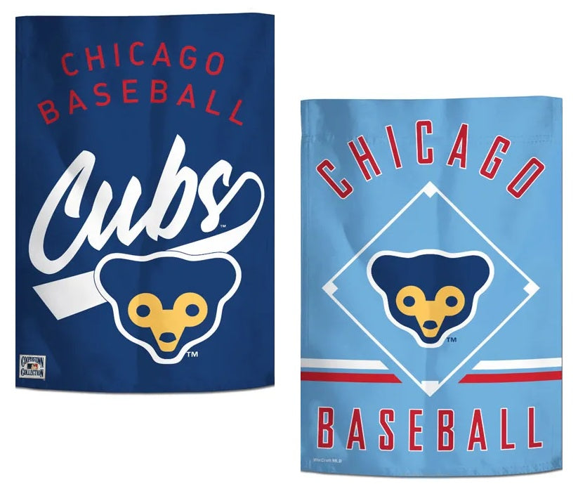 Chicago Cubs Garden Flag 2 Sided Vintage Logo heartlandflags