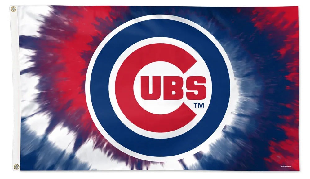Chicago Cubs Tie Dye 3x5 Flag heartlandflags