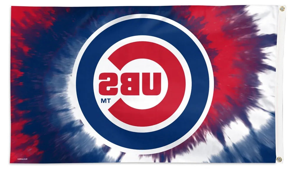 Chicago Cubs Tie Dye 3x5 Flag heartlandflags