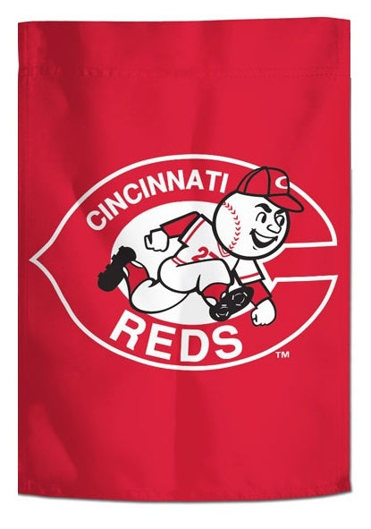 Cincinnati Reds Garden Flag 2 Sided Throwback Design heartlandflags