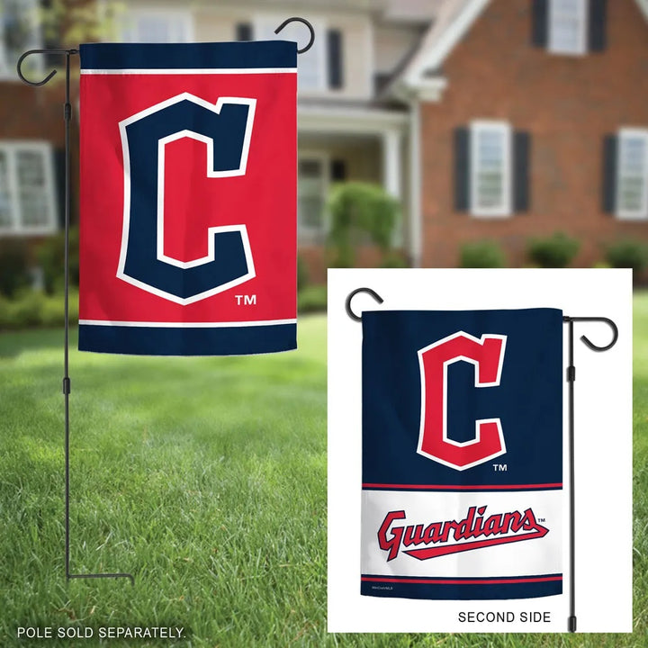 Cleveland Guardians Garden Flag 2 Sided Double Logo heartlandflags