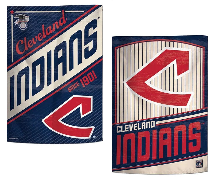Cleveland Guardians Garden Flag 2 Sided Throwback heartlandflags