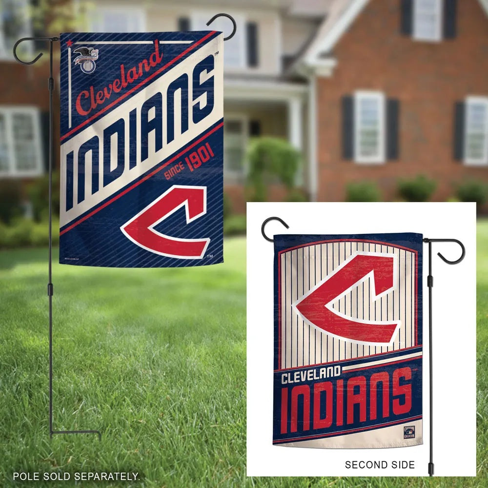 Cleveland Guardians Garden Flag 2 Sided Throwback heartlandflags