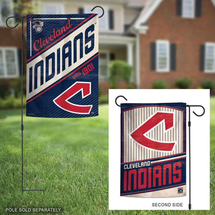 Cleveland Guardians Garden Flag 2 Sided Throwback heartlandflags