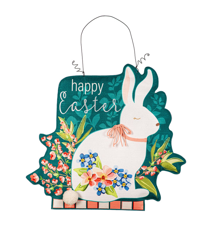 Easter Bunny and Spring Birdhouse Reversible Door Decoration heartlandflags