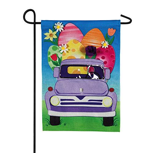 Easter Egg Truck 2 Sided Garden Flag heartlandflags