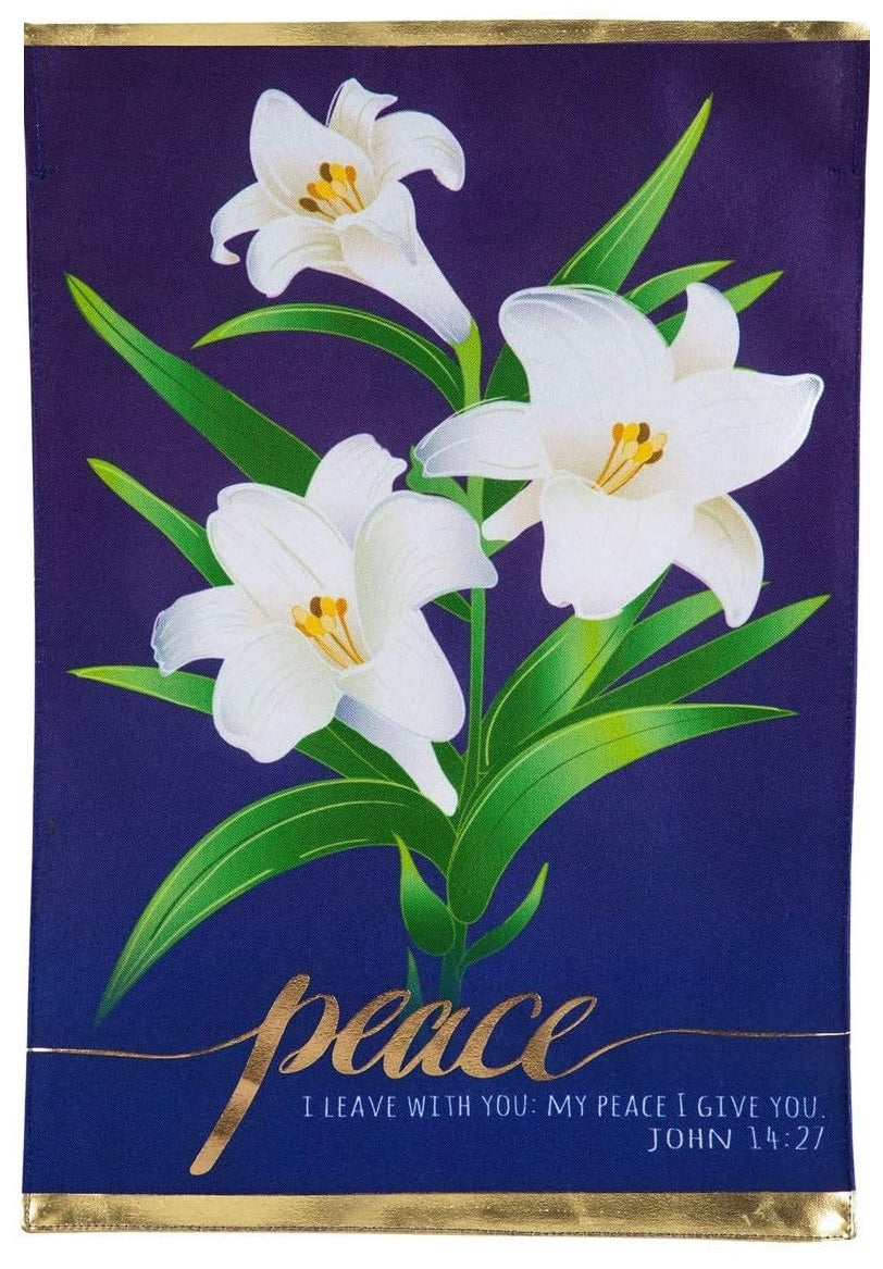 Easter Lilies 2 Sided Garden Flag heartlandflags