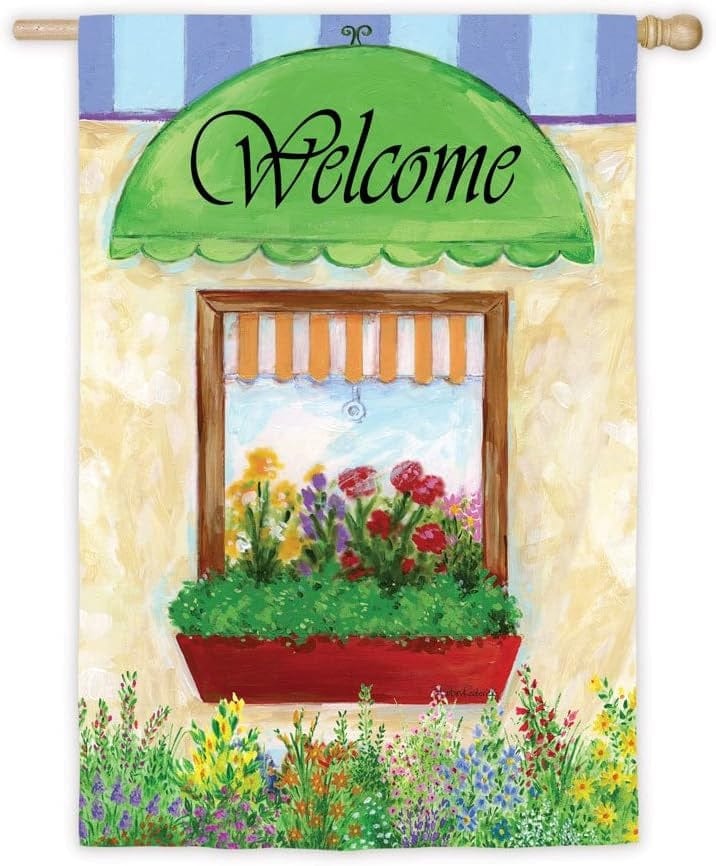 Fresh Flowers Banner 2 Sided Summer House Flag heartlandflags