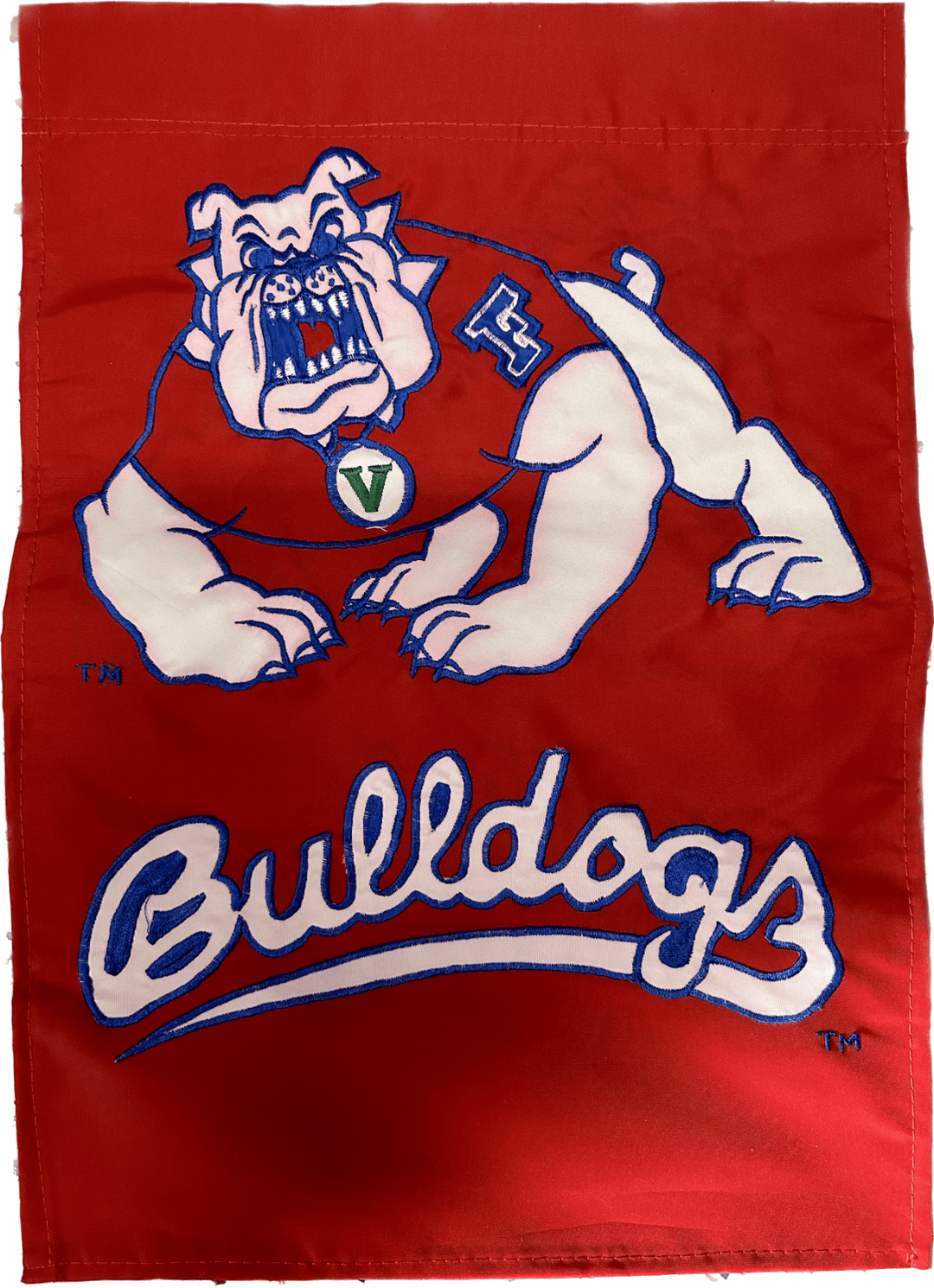 Fresno State Bulldogs Garden Flag 2 Sided Applique Embroidered heartlandflags