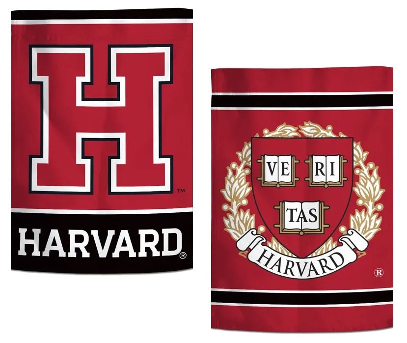 Harvard Garden Flag 2 Sided Logo heartlandflags