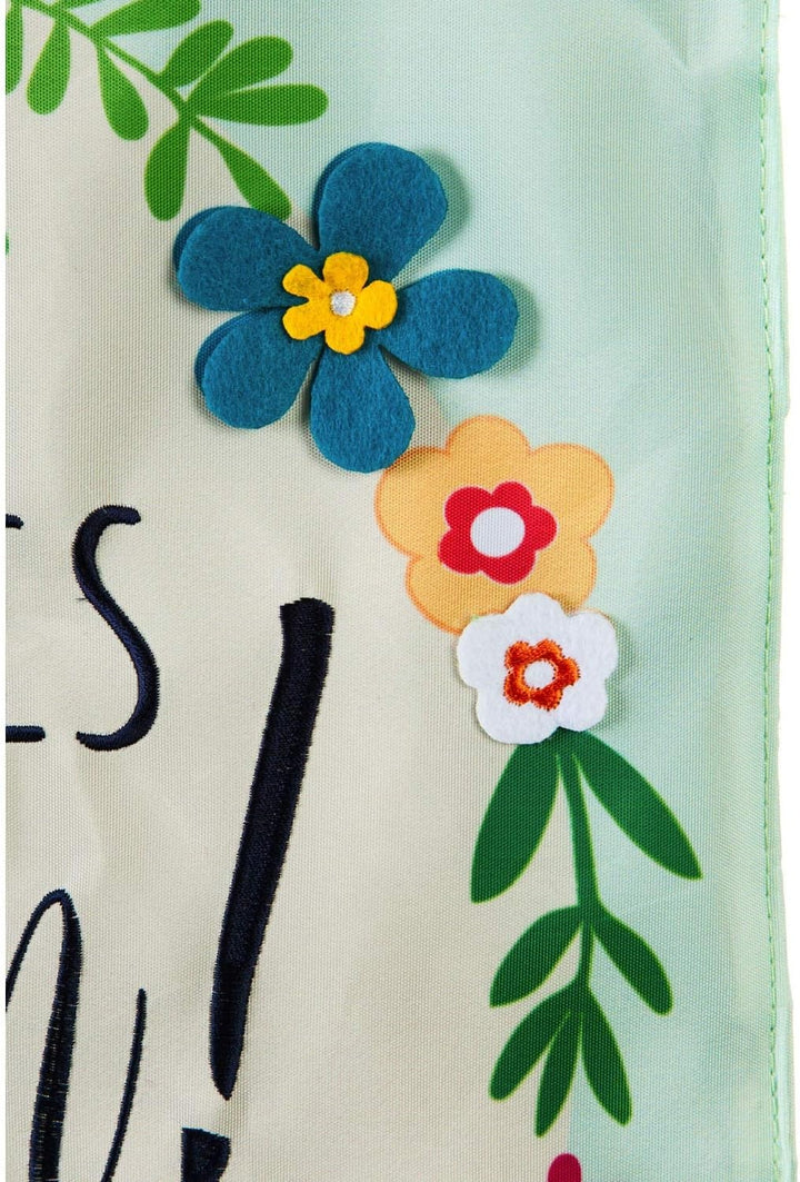 He Is Risen Floral 2 Sided Easter Garden Flag heartlandflags