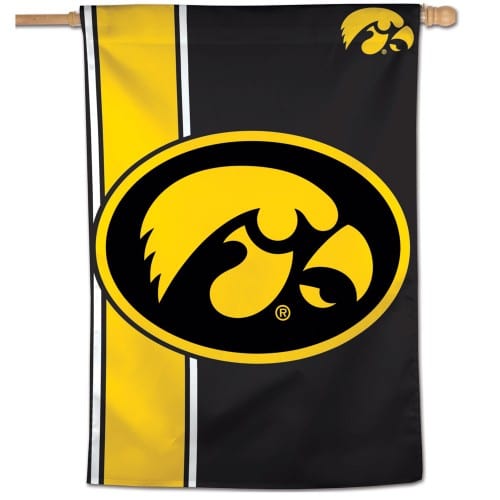 Iowa Hawkeyes Flag Striped House Banner heartlandflags