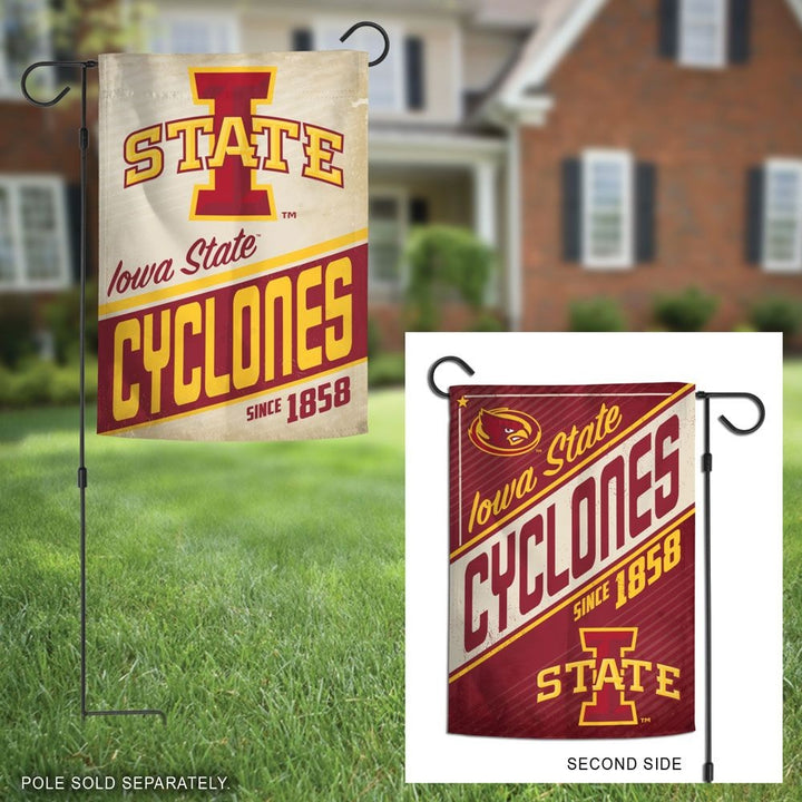 Iowa State Cyclones Garden Flag 2 Sided Retro heartlandflags