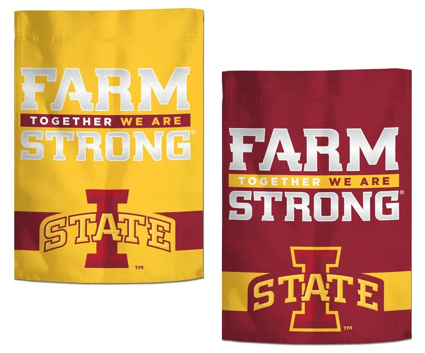 Iowa State Farm Strong Garden Flag 2 Sided heartlandflags