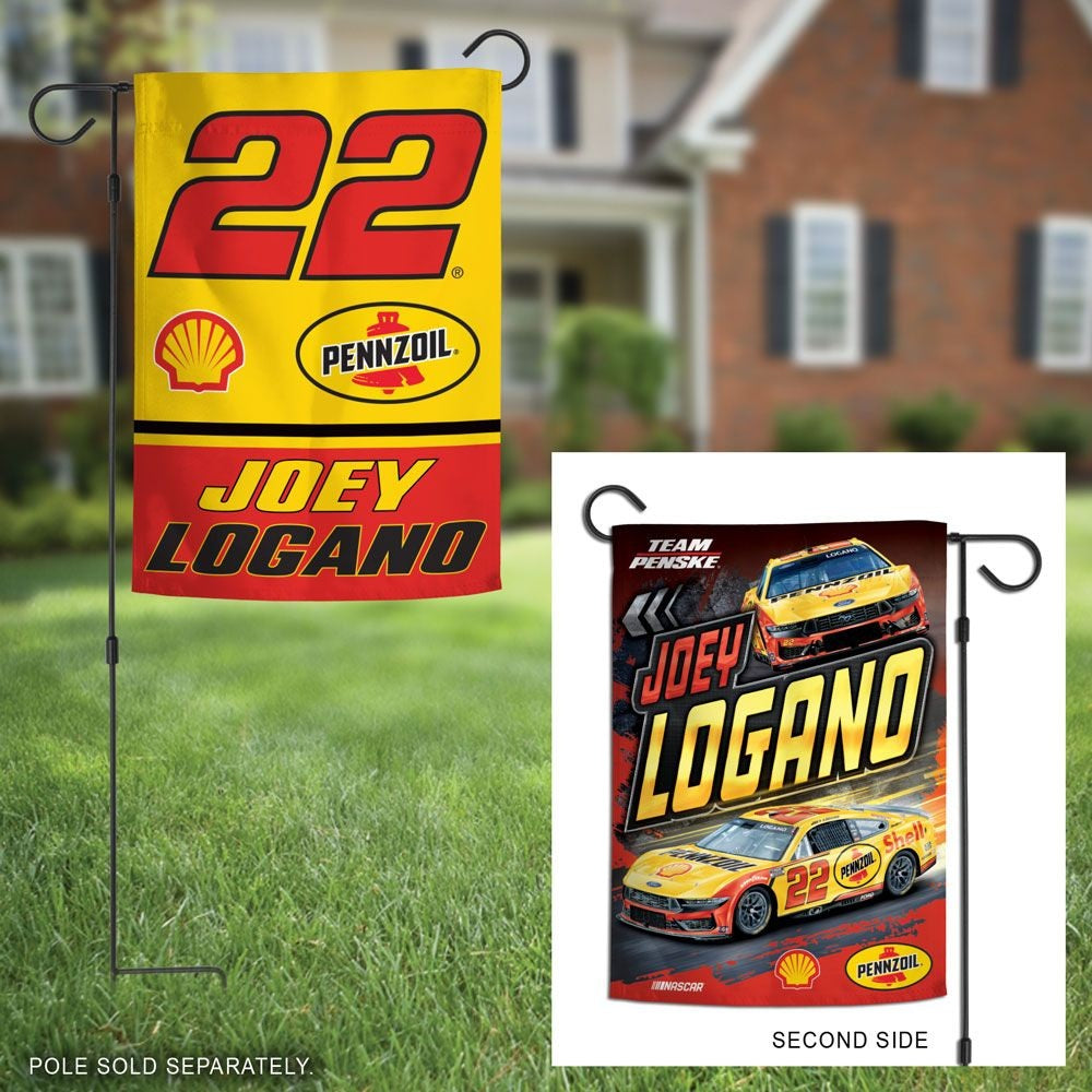 Joey Logano 2 Sided Garden Flag 2025 heartlandflags