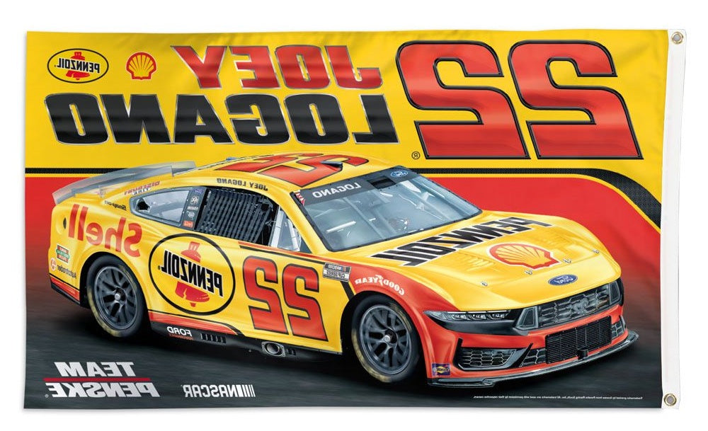 Joey Logano Flag 3x5 Pennzoil Race Car 2025 heartlandflags