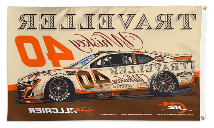 Justin Allgaier Flag 3x5 Traveller Whiskey 2025 heartlandflags