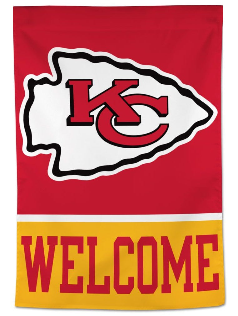 Kansas City Chiefs Flag Vertical Welcome Banner heartlandflags