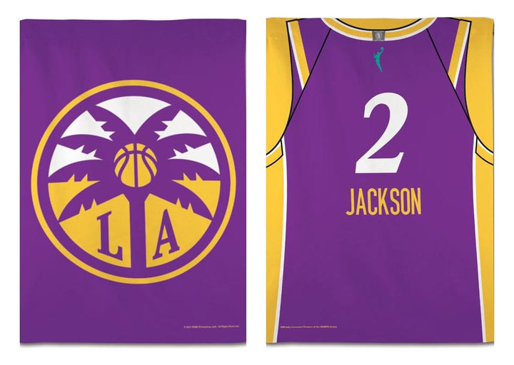 LA Sparks Banner 2 Sided Rickea Jackson heartlandflags