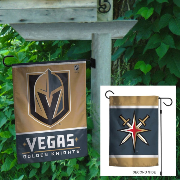 Las Vegas Golden Knights Garden Flag 2 Sided Logo heartlandflags