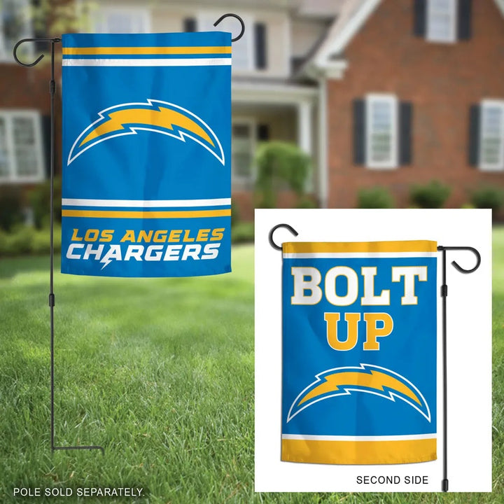 Los Angeles Chargers Garden Flag 2 Sided Bolt Up Slogan heartlandflags