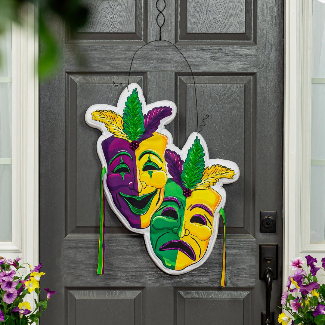 Mardi Gras Theatre Mask Door Decoration heartlandflags