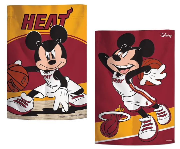 Miami Heat 2 Sided Mickey Mouse Garden Flag heartlandflags