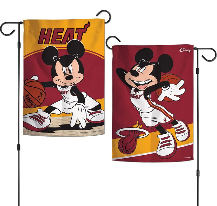 Miami Heat 2 Sided Mickey Mouse Garden Flag heartlandflags
