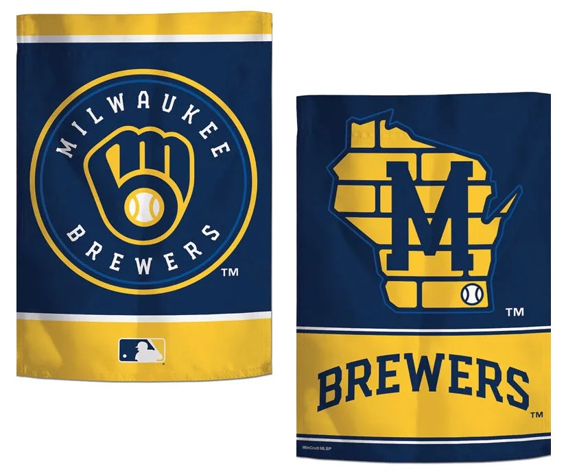 Milwaukee Brewers Garden Flag 2 Sided Current Logo heartlandflags