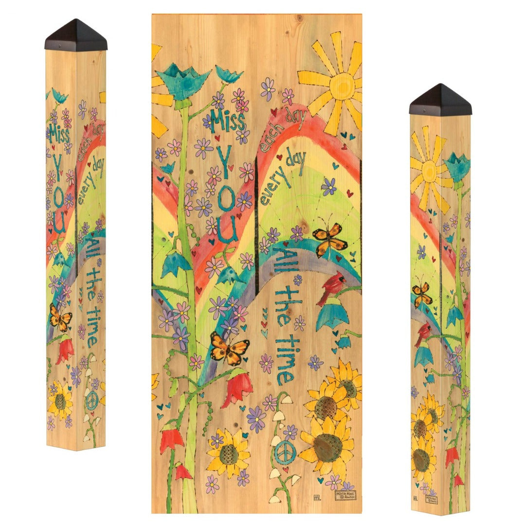 Miss You Art Pole 40 Inches Memorial heartlandflags