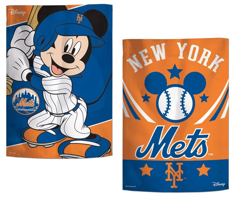 New York Mets Garden Flag 2 Sided Mickey Mouse heartlandflags