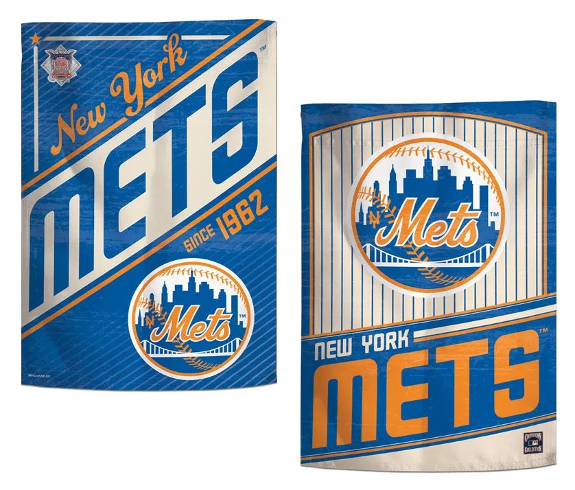 New York Mets Garden Flag 2 Sided Retro Classic Logo heartlandflags