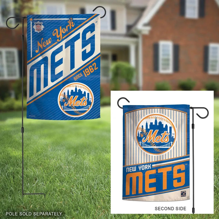 New York Mets Garden Flag 2 Sided Retro Classic Logo heartlandflags