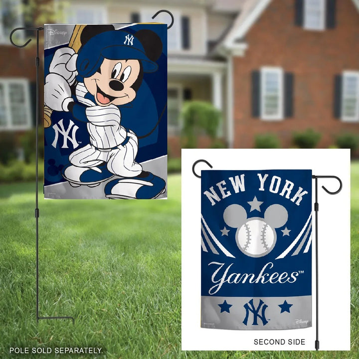 New York Yankees Garden Flag 2 Sided Mickey Mouse Disney heartlandflags