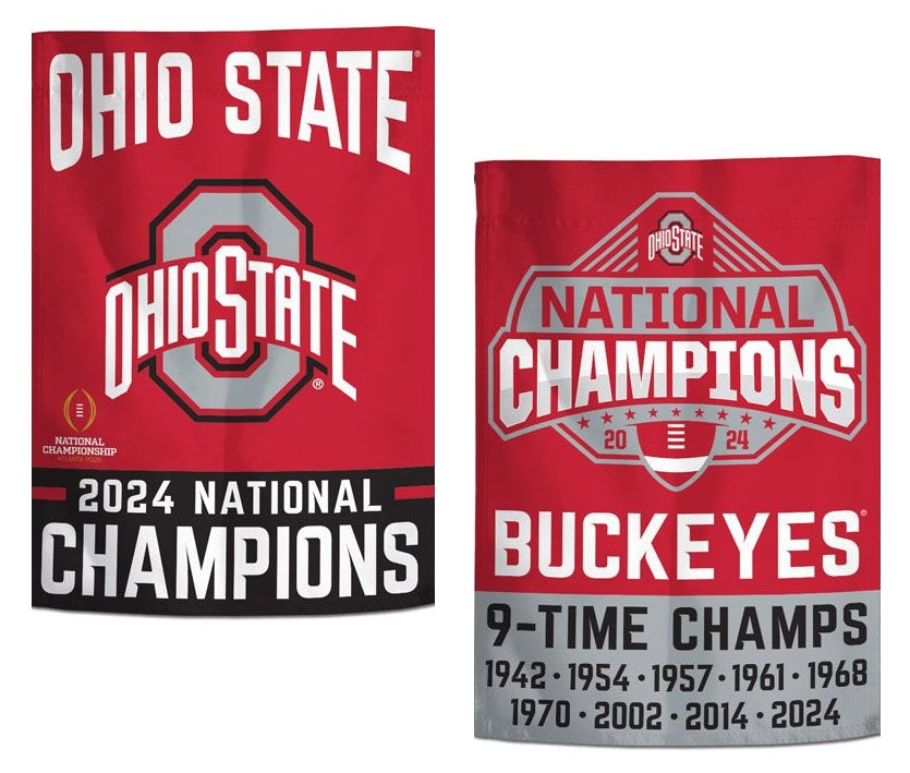 Ohio State 9-Time Champions 2-Sided Garden Flag heartlandflags