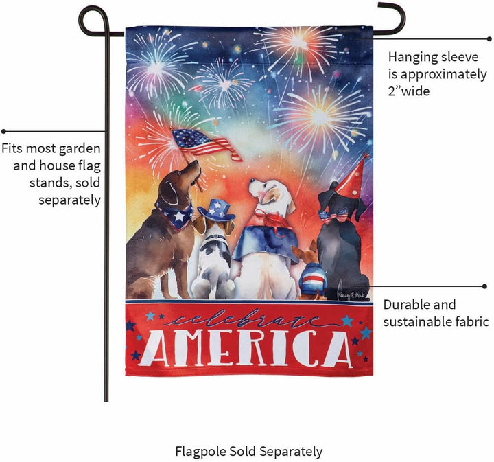 Patriotic Pups 2 Sided Garden Flag heartlandflags