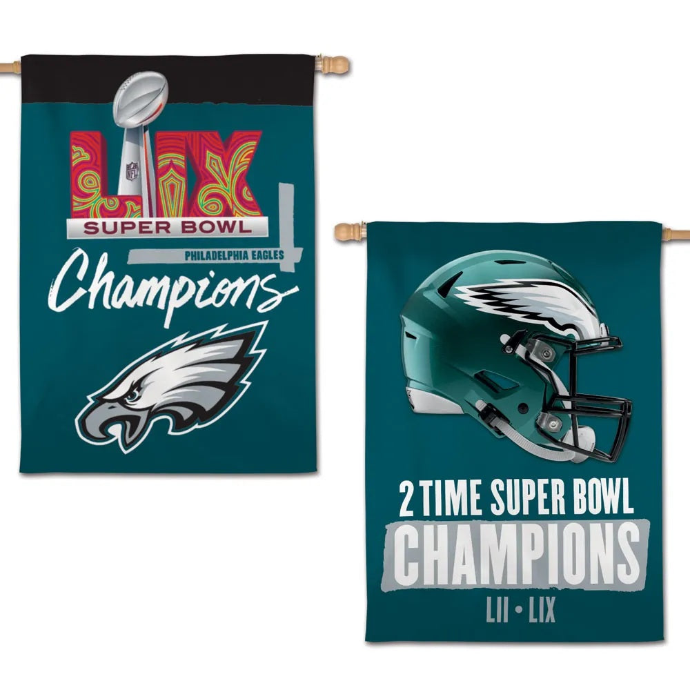 Philadelphia Eagles 2 Time Super Bowl Champions Banner heartlandflags