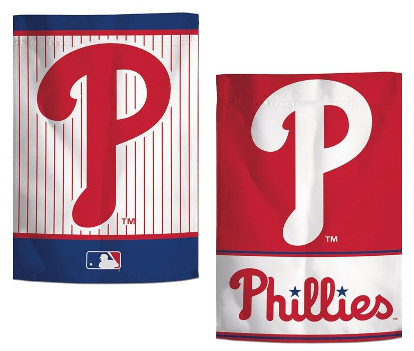 Philadelphia Phillies 2 Sided Garden Flag Pinstripe P heartlandflags