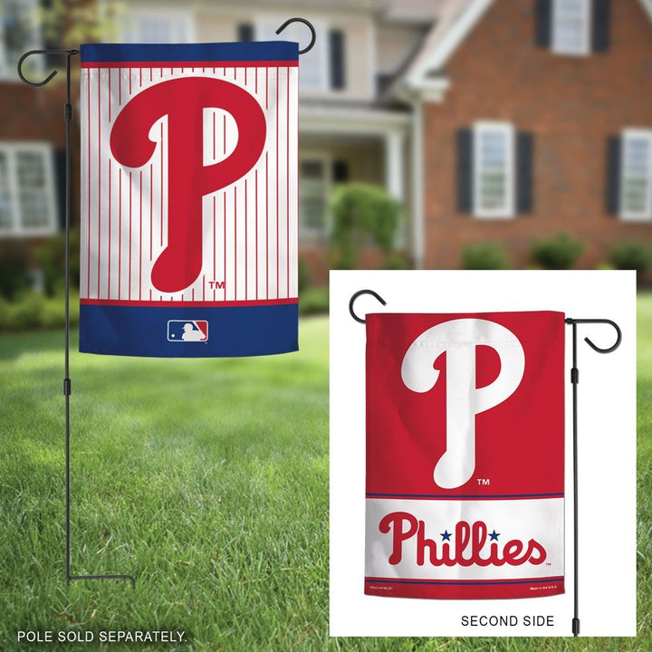 Philadelphia Phillies 2 Sided Garden Flag Pinstripe P heartlandflags