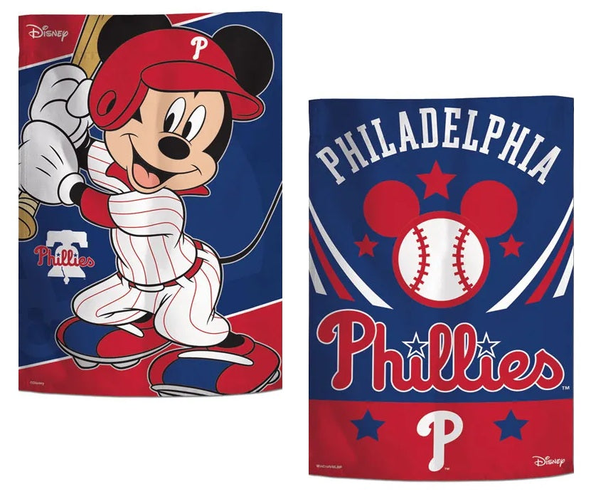 Philadelphia Phillies Garden Flag 2 Sided Mickey Mouse heartlandflags